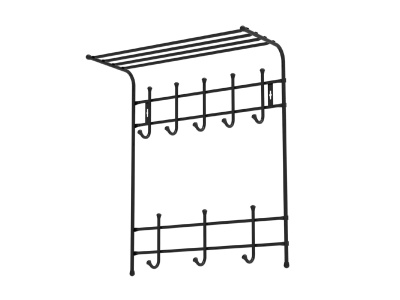 Изображение товара Вешалка настенная NIKA 590х710х270 черная в Миди Лтд