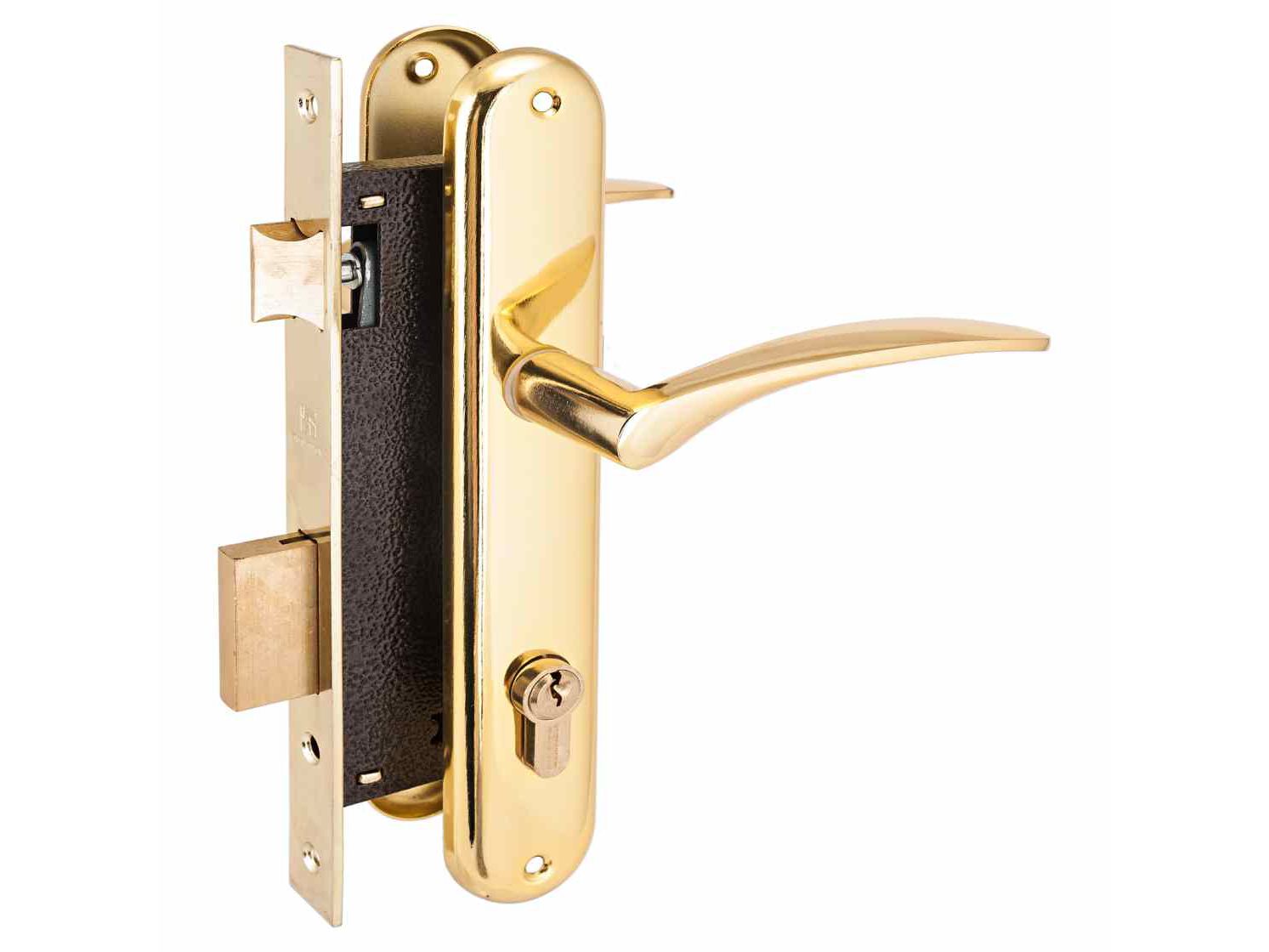 Изображение товара Замок врезной 0211 GP латунь с ручкой Аллюр (10шт/уп) АКЦИЯ!!! Х в Миди Лтд