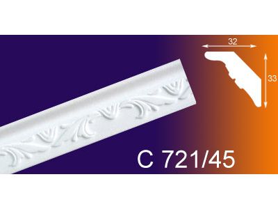 Инжекционный плинтус  33*32*1,5м  С721/45 (уп-90шт) - фото в Миди Лтд Изображение товара Инжекционный плинтус  33*32*1,5м  С721/45 (уп-90шт) в Миди Лтд