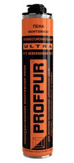 Пена монтажная PROFPUR ULTRA бытовая всесезонная 750мл (12шт/уп) - фото в Миди Лтд Изображение товара Пена монтажная PROFPUR ULTRA бытовая всесезонная 750мл (12шт/уп) в Миди Лтд