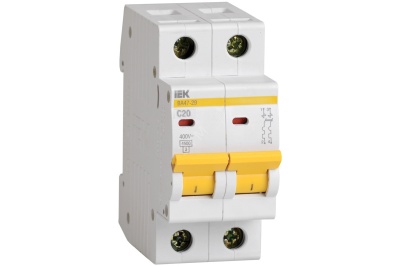 Изображение товара Автоматический выключатель ВА47-29 2Р 20А 4,5кА х-ка С ИЭК в Миди Лтд