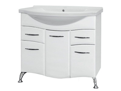 Тумба для ванной "Неаполь"100/2 с умывальником "Эльбрус-100" - фото в Миди Лтд Изображение товара Тумба для ванной "Неаполь"100/2 с умывальником "Эльбрус-100" в Миди Лтд