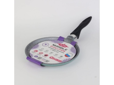 Сковорода блинная Marble evolution silver 22см АП несъемная ручка АЛТЕЙ (12шт/уп) - фото в Миди Лтд Изображение товара Сковорода блинная Marble evolution silver 22см АП несъемная ручка АЛТЕЙ (12шт/уп) в Миди Лтд