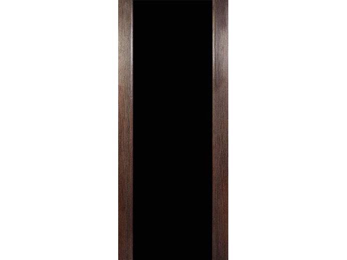 Полотно дверное ПО экошпон модель 40 Венге стекло черное 600 - фото в Миди Лтд Изображение товара Полотно дверное ПО экошпон модель 40 Венге стекло черное 600 в Миди Лтд