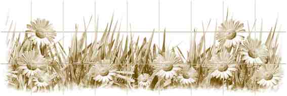 Изображение товара Панель отделочная 695*2070 Ромашка цвет Коричневый в Миди Лтд