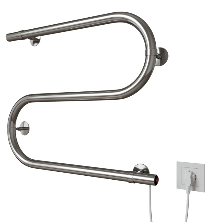 Полотенцесушитель электрический S 40х50 (кноп.выкл.130Вт) ZOX - фото в Миди Лтд Изображение товара Полотенцесушитель электрический S 40х50 (кноп.выкл.130Вт) ZOX в Миди Лтд