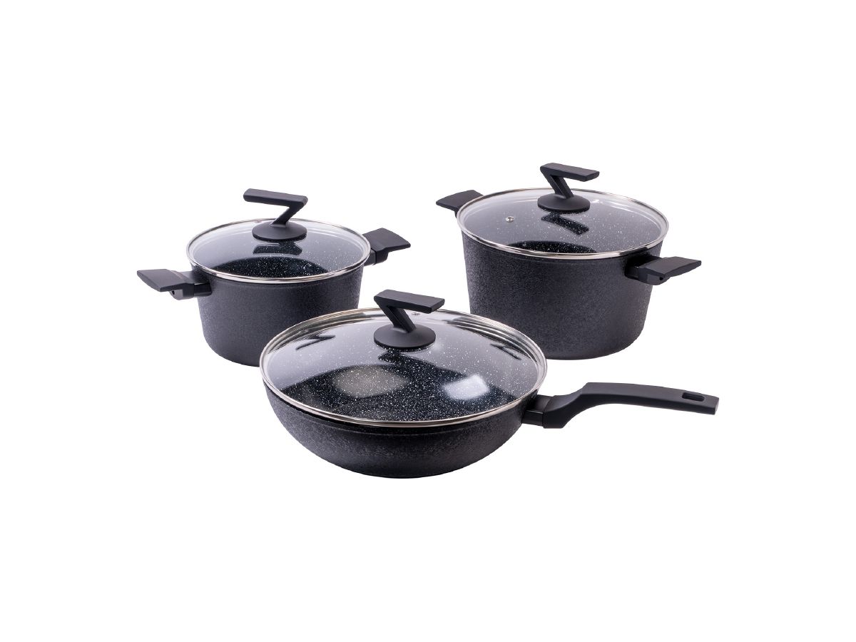 Набор посуды GALAXY LINE GL 9516 6 предметов Кастрюля 5,2л с крышкой Кастрюля 3л с крышкой  - фото в Миди Лтд Изображение товара Набор посуды GALAXY LINE GL 9516 6 предметов Кастрюля 5,2л с крышкой Кастрюля 3л с крышкой  в Миди Лтд