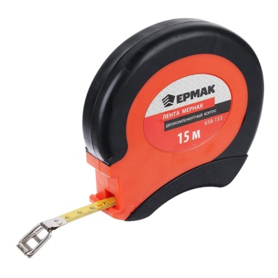 Изображение товара Лента мерная ЕРМАК металл 15м. двукомп.корпус (50шт/кор) в Миди Лтд