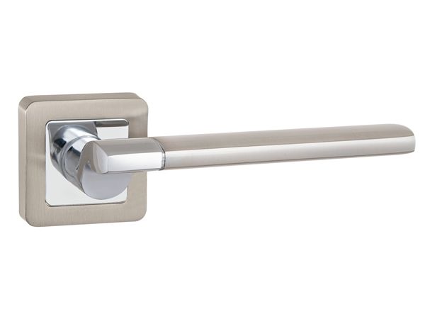 Изображение товара Ручки дверные GALAXY QR SN/CP-3 матовый никель/хром в Миди Лтд