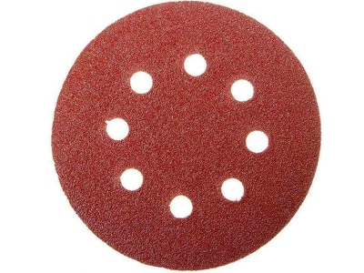Изображение товара Круг абразивный на велюр осн зер 80 d125  8 отв (5шт/уп) в Миди Лтд