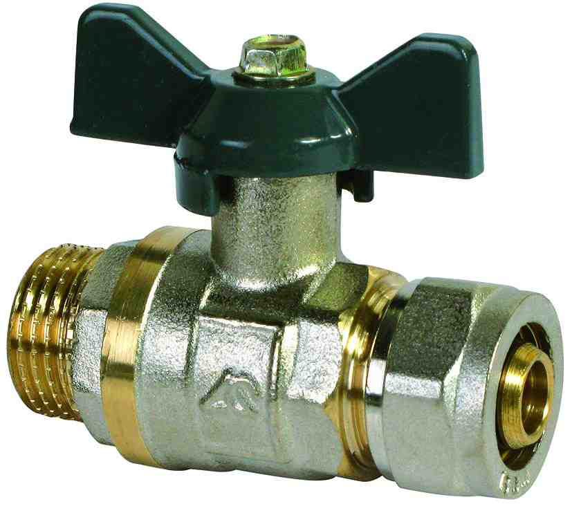 Кран шаровой для м/п 1/2*16 ш/ц бабочка Aqualink (10шт/уп) - фото в Миди Лтд Изображение товара Кран шаровой для м/п 1/2*16 ш/ц бабочка Aqualink (10шт/уп) в Миди Лтд