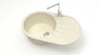 Изображение товара Мойка матовая Карельский Камень Kasandra 110/Q2 (730*450мм) бежевая в Миди Лтд