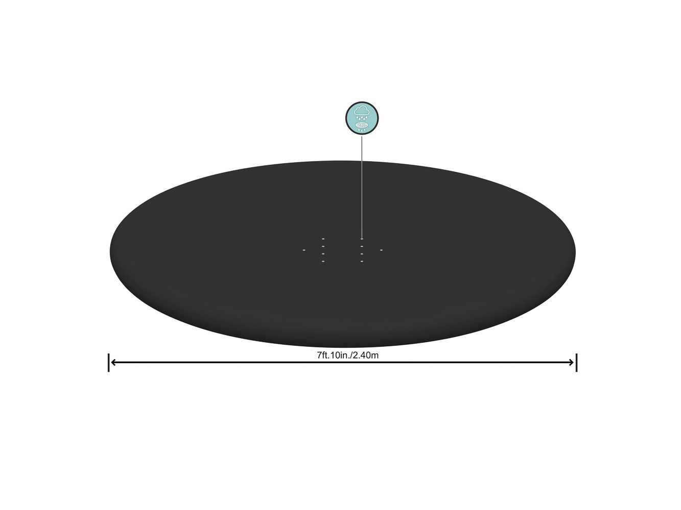 Изображение товара Тент для бассейнов с надувным бортом BESTWAY d 244см, 280см 58032 (6шт/уп) в Миди Лтд