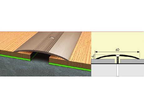 Изображение товара Широкий стык 60мм 1,8 алюминий в Миди Лтд