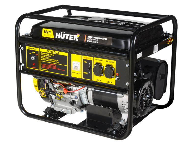 Генератор бензиновый Huter DY6500LX 5000Вт - фото в Миди Лтд Изображение товара Генератор бензиновый Huter DY6500LX 5000Вт в Миди Лтд