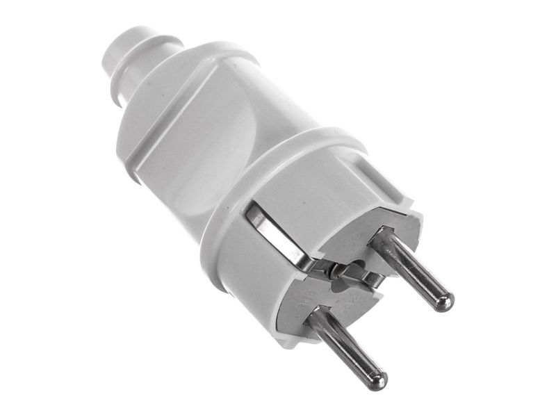 Изображение товара Вилка прямая с/з белая 16А 250В TDM в Миди Лтд