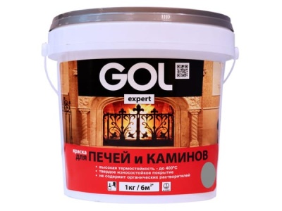 Краска для печей и каминов GOLexpert серая 1кг (12шт/уп; 660шт/пал) - фото в Миди Лтд Изображение товара Краска для печей и каминов GOLexpert серая 1кг (12шт/уп; 660шт/пал) в Миди Лтд