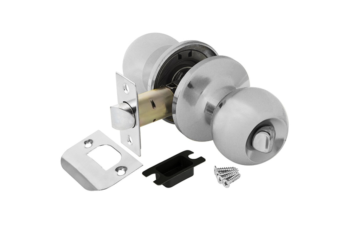 Изображение товара Замок шар Хром с фиксатором 6082 СР-В в Миди Лтд