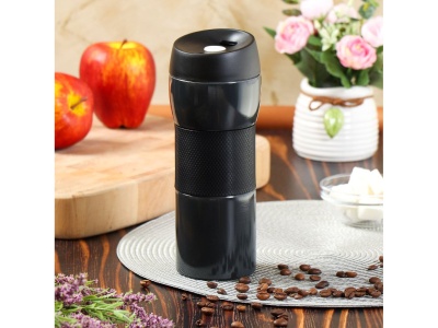 Изображение товара Термокружка нерж сталь пластик 0,42л (XG-8078-426C) Daniks Черный глянец (24шт/уп) Х в Миди Лтд