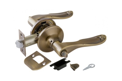 Изображение товара Замок ручка Бронза с фиксатором 6030 АВ-B в Миди Лтд