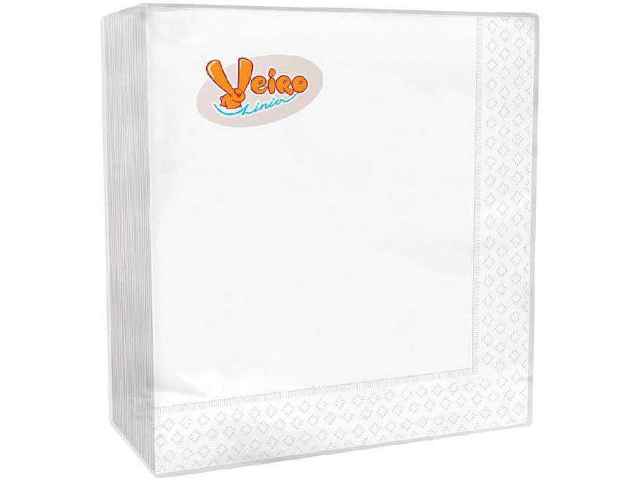 Изображение товара Салфетки бумажные Veiro 33*33  25шт. 2сл Белые в Миди Лтд