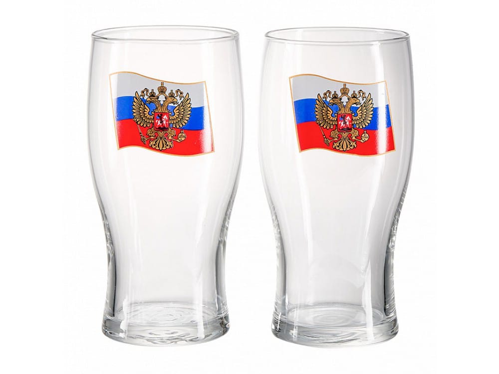 Изображение товара Кружка для пива Герб на флаге 500мл 2шт в Миди Лтд