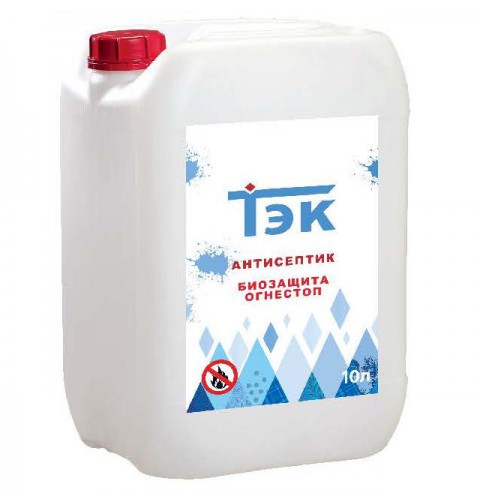 Пропитка антисептик ТЭК "Биозащита" ОГНЕСТОП 5л (56шт/пал) - фото в Миди Лтд Изображение товара Пропитка антисептик ТЭК "Биозащита" ОГНЕСТОП 5л (56шт/пал) в Миди Лтд