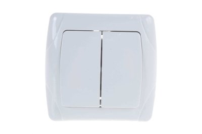 Выключатель 2кл бел Маргарита СП 10А 220В (3/10/200) - фото в Миди Лтд Изображение товара Выключатель 2кл бел Маргарита СП 10А 220В (3/10/200) в Миди Лтд