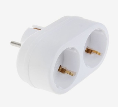 Изображение товара Двойник с з/з контактом TOKER 2T2 16А белый в Миди Лтд