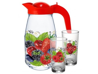 Изображение товара Набор для воды Ягодный фреш 7пр (кувшин +стакан 6шт) (3шт/уп) Х в Миди Лтд