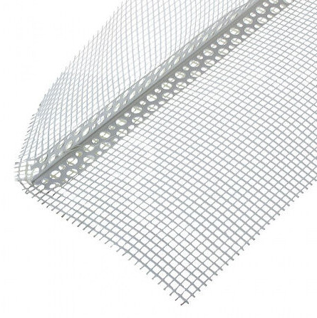 Угол Евро штукатурный 4мм с сеткой 100*150мм 3м (50шт/уп) - фото в Миди Лтд Изображение товара Угол Евро штукатурный 4мм с сеткой 100*150мм 3м (50шт/уп) в Миди Лтд