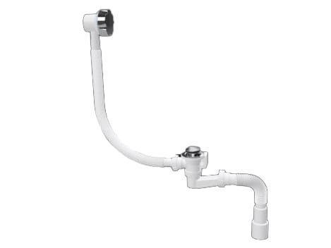 Изображение товара Сифон ZEGOR для ванны полуавтомат с пласт.хром.руч,высота 110мм,с гибкой трубой(20шт/уп) в Миди Лтд