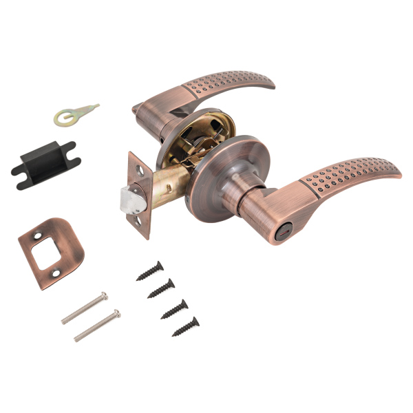 Изображение товара Замок ручка Медь с фиксатором 8510 ВК АС (20шт/уп) в Миди Лтд