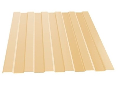 Профнастил C8 0.35x1220x2000 (Ral1014 слоновая кость) (200шт/пал) - фото в Миди Лтд Изображение товара Профнастил C8 0.35x1220x2000 (Ral1014 слоновая кость) (200шт/пал) в Миди Лтд