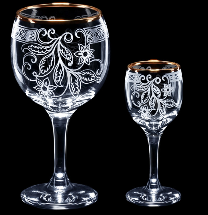 Изображение товара Подарочный набор Акация 12пр (фужер 6шт+стопка 6шт) (3шт/уп) 1614-Г32 Х в Миди Лтд