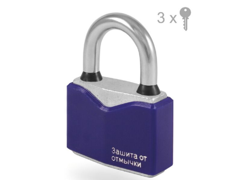 Замок навесной 50мм Цветной - фото в Миди Лтд Изображение товара Замок навесной 50мм Цветной в Миди Лтд