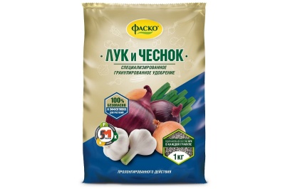 Изображение товара Удобрение минеральное ФАСКО Лук Чеснок 1кг (20шт/уп) в Миди Лтд