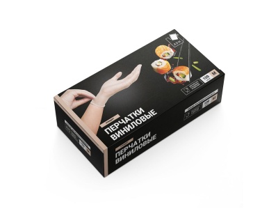 Изображение товара Перчатки виниловые М белые (50пар/уп) в Миди Лтд