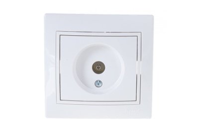 Изображение товара Розетка телевизионная TV оконечная LEZARD Мира белая с белой вставкой в Миди Лтд