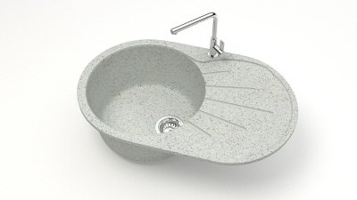 Изображение товара Мойка матовая Карельский Камень Kasandra 110/Q10 (730*450мм) светло-серая в Миди Лтд