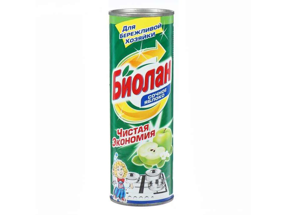 Чистящий порошок БИОЛАН "Сочное яблоко" 400гр (24шт/уп) - фото в Миди Лтд Изображение товара Чистящий порошок БИОЛАН "Сочное яблоко" 400гр (24шт/уп) в Миди Лтд