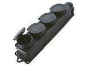 Колодка 4 гнезда каучук однофазная с заглушками 1/40 - фото в Миди Лтд Изображение товара Колодка 4 гнезда каучук однофазная с заглушками 1/40 в Миди Лтд