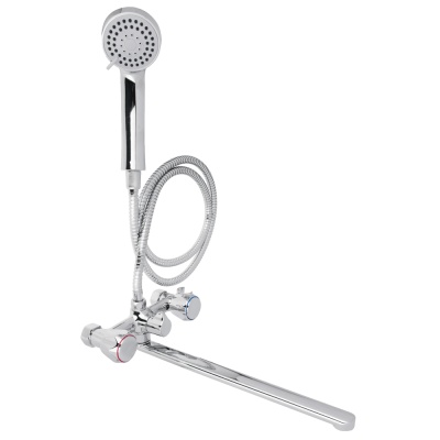 Изображение товара Смеситель для ванны с длинным изливом с душ набором латунь RAIN Уран в Миди Лтд