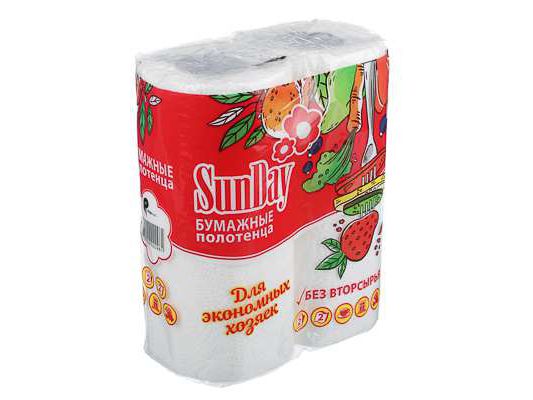 Изображение товара Полотенца бумажные Sunday 2 слоя (2шт/уп)(30уп/кор) в Миди Лтд