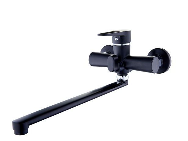 Изображение товара Смеситель G.LAUF ванна длин.нос 35 карт NUD7-A045YB черный в Миди Лтд