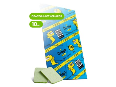 Пластины от комаров Drago (10шт/уп) - фото в Миди Лтд Изображение товара Пластины от комаров Drago (10шт/уп) в Миди Лтд
