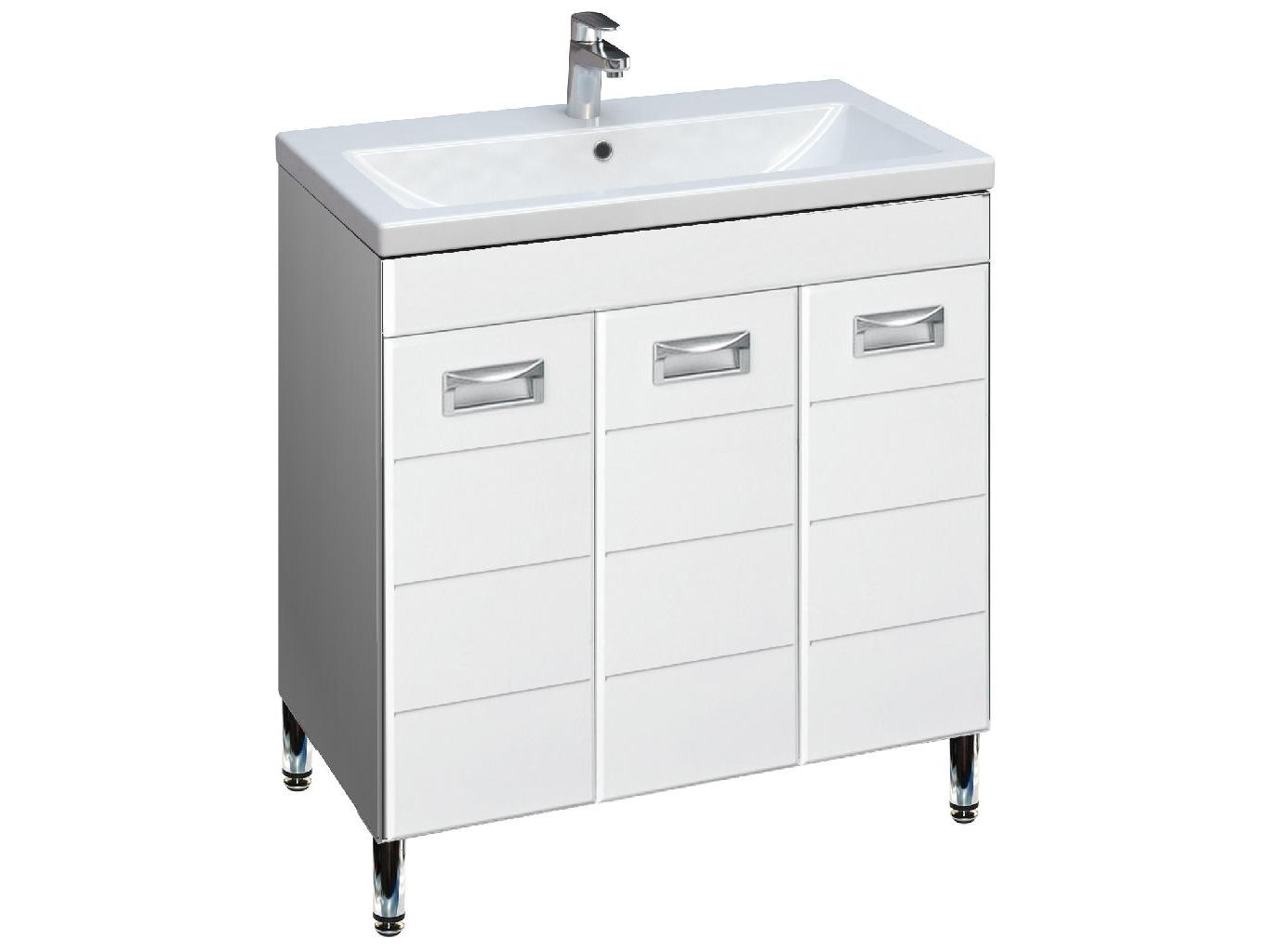 Тумба для ванной "Лацио" 80 белый с умывальником NATURE 80 - фото в Миди Лтд Изображение товара Тумба для ванной "Лацио" 80 белый с умывальником NATURE 80 в Миди Лтд