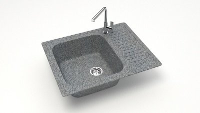Изображение товара Мойка матовая Карельский Камень Arlin 15/Q8 (635*490мм) темно-серая в Миди Лтд