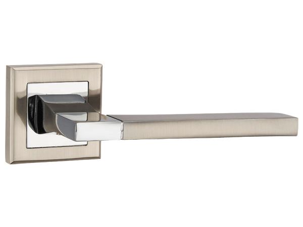 Ручки дверные TECH QL  SN/CP-3 матовый никель/хром - фото в Миди Лтд Изображение товара Ручки дверные TECH QL  SN/CP-3 матовый никель/хром в Миди Лтд