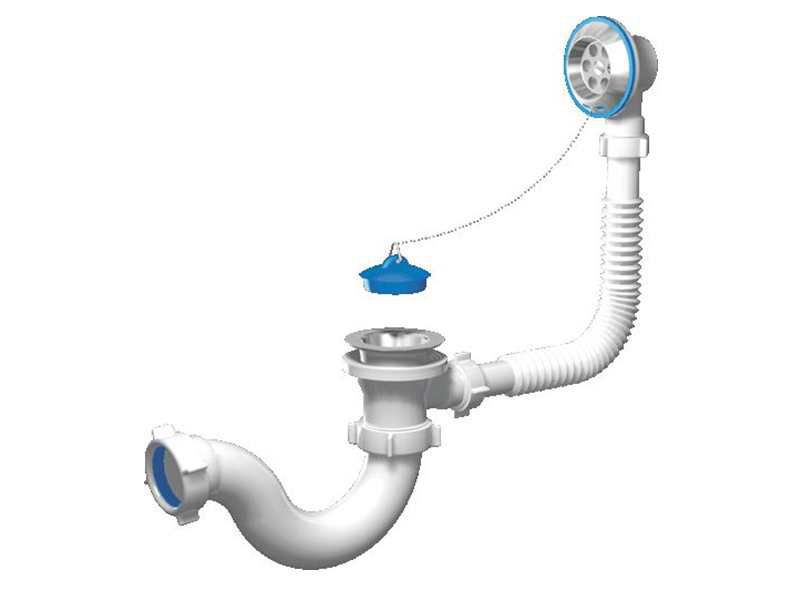 Сифон для ванны с выпуском и переливом 1 1/2*40 Е150 - фото в Миди Лтд Изображение товара Сифон для ванны с выпуском и переливом 1 1/2*40 Е150 в Миди Лтд